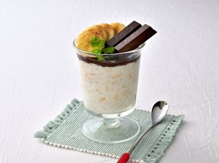 ヨーグルトとオートミールの“ミロ”パフェ